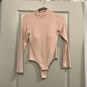 Long sleeve sweater bodysuit with built-in padding